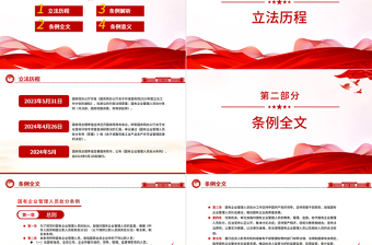 紅色精美認真學習《國有企業(yè)管理人員處分條例》PPT課件