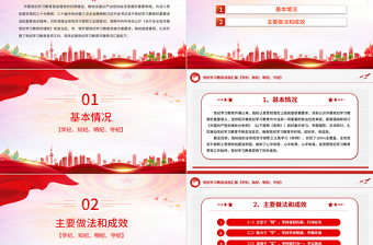 黨紀學習教育總結匯報PPT精美簡潔黨政部門工作總結模板下載