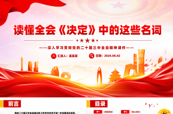 讀懂全會《決定》中的這些名詞PPT深入學(xué)習(xí)貫徹黨的二十屆三中全會精神課件