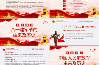 2024鐵血鑄軍魂PPT紅色黨政風熱烈慶祝中國人民解放軍建軍97周年黨課課件