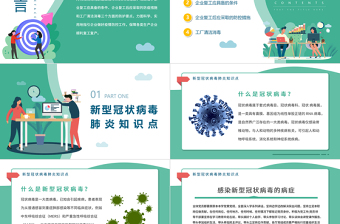 2020綠色清新企業(yè)復(fù)工新型冠狀病毒肺炎病情防控工作要點(diǎn)商務(wù)PPT