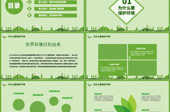 2020年世界環境日宣傳PPT