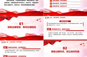 精美黨政風以“三個過硬”深化黨紀學習教育PPT黨課課件