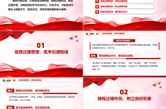 精美黨政風以“三個過硬”深化黨紀學習教育PPT黨課課件