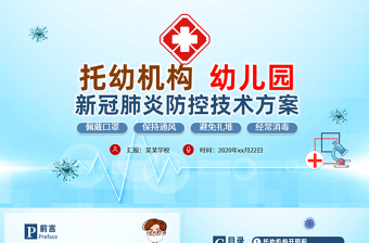 原創(chuàng)托幼機(jī)構(gòu)新冠肺炎防控技術(shù)方案抗擊疫情PPT