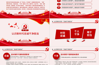 原創(chuàng)紀檢監(jiān)察干部做新時代忠誠干凈擔當?shù)谋砺蔖PT模板-版權可商用