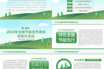 原創(chuàng)2019年全國節(jié)能宣傳周和低碳日活動PPT-版權(quán)可商用