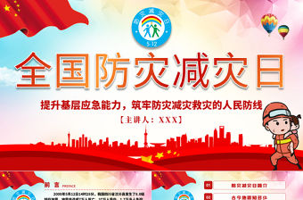 2020年512全國防災減災日地震火災臺風自救自我保護知識PPT