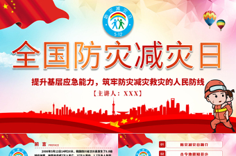 2020年512全國防災減災日地震火災臺風自救自我保護知識PPT