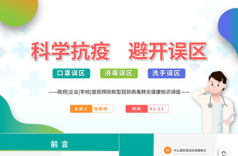 原創預防新型冠狀病毒的誤區洗手消毒口罩誤區PPT
