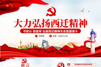 大力弘揚(yáng)西遷精神PPT模板