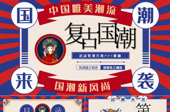 創意國潮復古活動策劃PPT模板