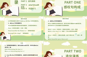 人教版英語課件感嘆句PPT小學六年級模板