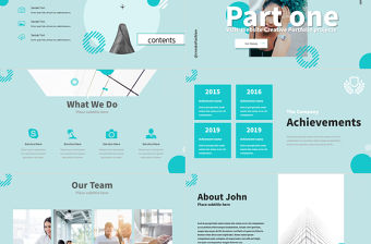 孟菲斯風格Fashion  Week  PPT模板