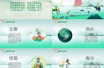 中華傳統文化二十四節氣歌主題班會ppt模板