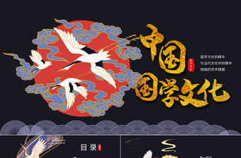 炫酷國潮風國學文化知識PPT模板