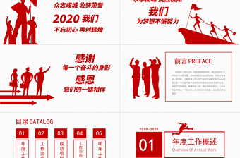 原創(chuàng)跨越2020年終總結(jié)新年計(jì)劃PPT模板