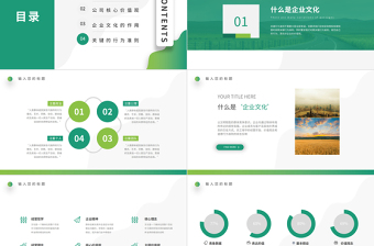 2020年綠色簡約簡潔小清新通用公司企業(yè)文化培訓ppt模板