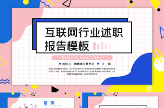 孟菲斯風(fēng)格互聯(lián)網(wǎng)行業(yè)述職報告PPT模板