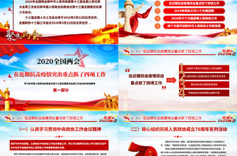 2020全國兩會政協十三屆三次會議報告黨課PPT