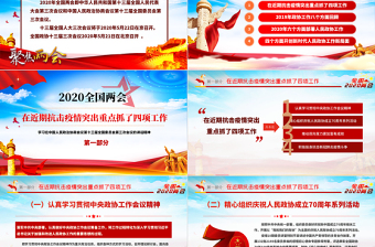 2020全國(guó)兩會(huì)政協(xié)十三屆三次會(huì)議報(bào)告黨課PPT