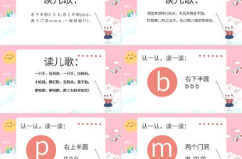 bpmfdtnl一年級拼音教學(xué)PPT模板