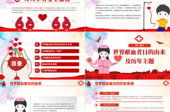 原創(chuàng)2021年世界獻(xiàn)血者日公益愛(ài)心無(wú)償獻(xiàn)血醫(yī)療PPT模板-版權(quán)可商用