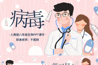 病毒八年級人教版生物課件ppt模板