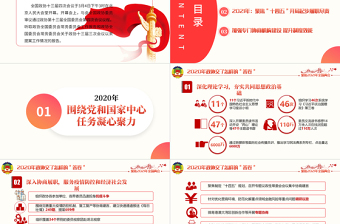 紅色聚焦全國兩會2021政府工作報告學習解讀ppt