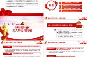 淡紫色簡約地域黨課之深圳經濟特區建立40周年重要講話黨課PPT模板