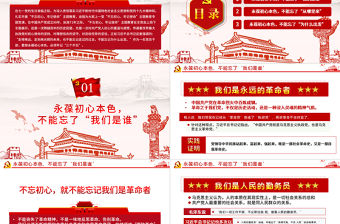 永葆初心本色，必須牢記“三個不忘在“四史”教育中汲取黨性修養的智慧PPT模板-含講稿