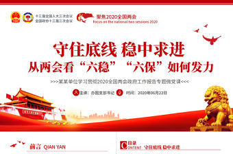 聚焦2020全國兩會(huì)學(xué)習(xí)貫徹六保六穩(wěn)重要內(nèi)容黨建黨政黨委黨組支部團(tuán)委
