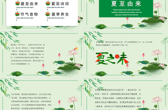 2021二十四節(jié)氣之夏至PPT中國傳統(tǒng)二十四節(jié)氣傳統(tǒng)習(xí)俗介紹PPT模板