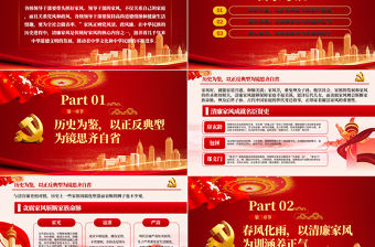 樹立清廉家風家訓清正黨風政風PPT模板-含講稿