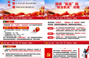 紅色大氣強(qiáng)化政治機(jī)關(guān)意識(shí)走前列做表率專題黨政黨建黨課PPT