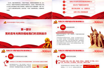 憶光輝黨史謀嶄新征程慶祝建黨100周年七一建黨節專題黨課PPT  含講稿