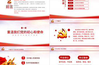 極簡線條黨員專題民主生活會專題黨課PPT