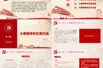 2021大寨精神學習解讀內涵時代價值ppt課件模板PPT慶祝建黨100周年中國精神系列黨課PPT模板