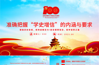 2021準確把握學(xué)史增信的內(nèi)涵與要求黨史輔導(dǎo)專題黨課PPT