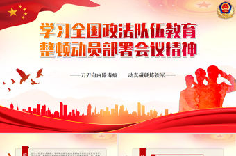 學習全國政法隊伍教育整頓動員部署會議精神PPT模板