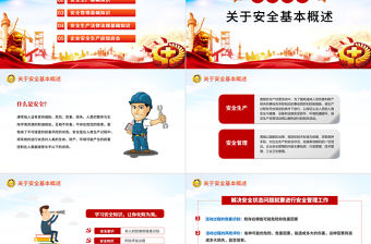 原創2020安全生產月企業安全生產培訓入職員工教育商務PPT