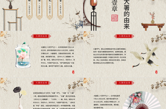 中國風傳統(tǒng)二十四節(jié)氣之大暑PPT模板