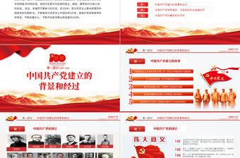 2021從開(kāi)天辟地到百年風(fēng)華慶祝建黨100周年專題黨課PPT模板