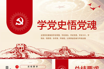 2021學黨史悟黨魂PPT紅色建黨100周年黨員教育培訓專題黨課課件