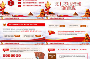 藍色云海背景簡約大氣黨政風堅定不移全面依法治國的重要性ppt