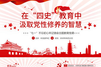 在“四史”教育中汲取黨性修養的智慧PPT模板