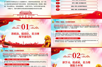 踐行四講四提做合格黨員黨課教育PPT模板