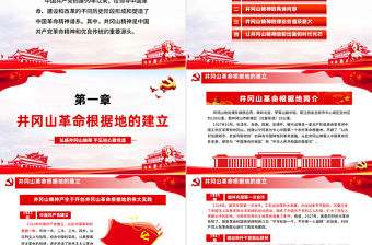 弘揚(yáng)井岡山精神 不忘初心跟黨走微黨課PPT模板