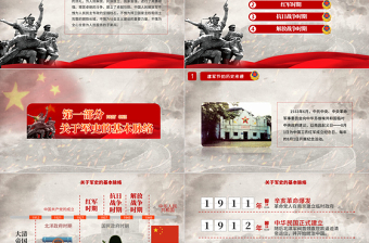 2020八一建軍節(jié)中國人民解放軍發(fā)展簡史國防教育部隊(duì)教育愛國主義教育PPT模板