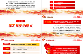 2021慶祝建黨一百周年七一建黨節(jié)簡約輝煌百年史PPT